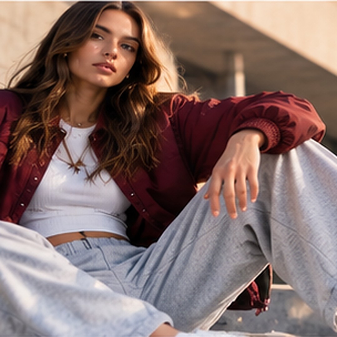 Mujer con ropa urbana - moda deportiva mujer